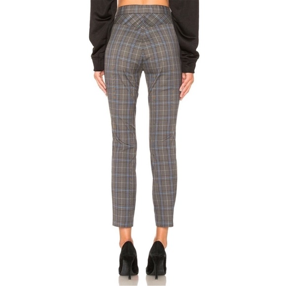 Rag & Bone Simone Slim Ankle Pant in Grey & Blue Plaid Check Sz 4 - Picture 3 of 16
